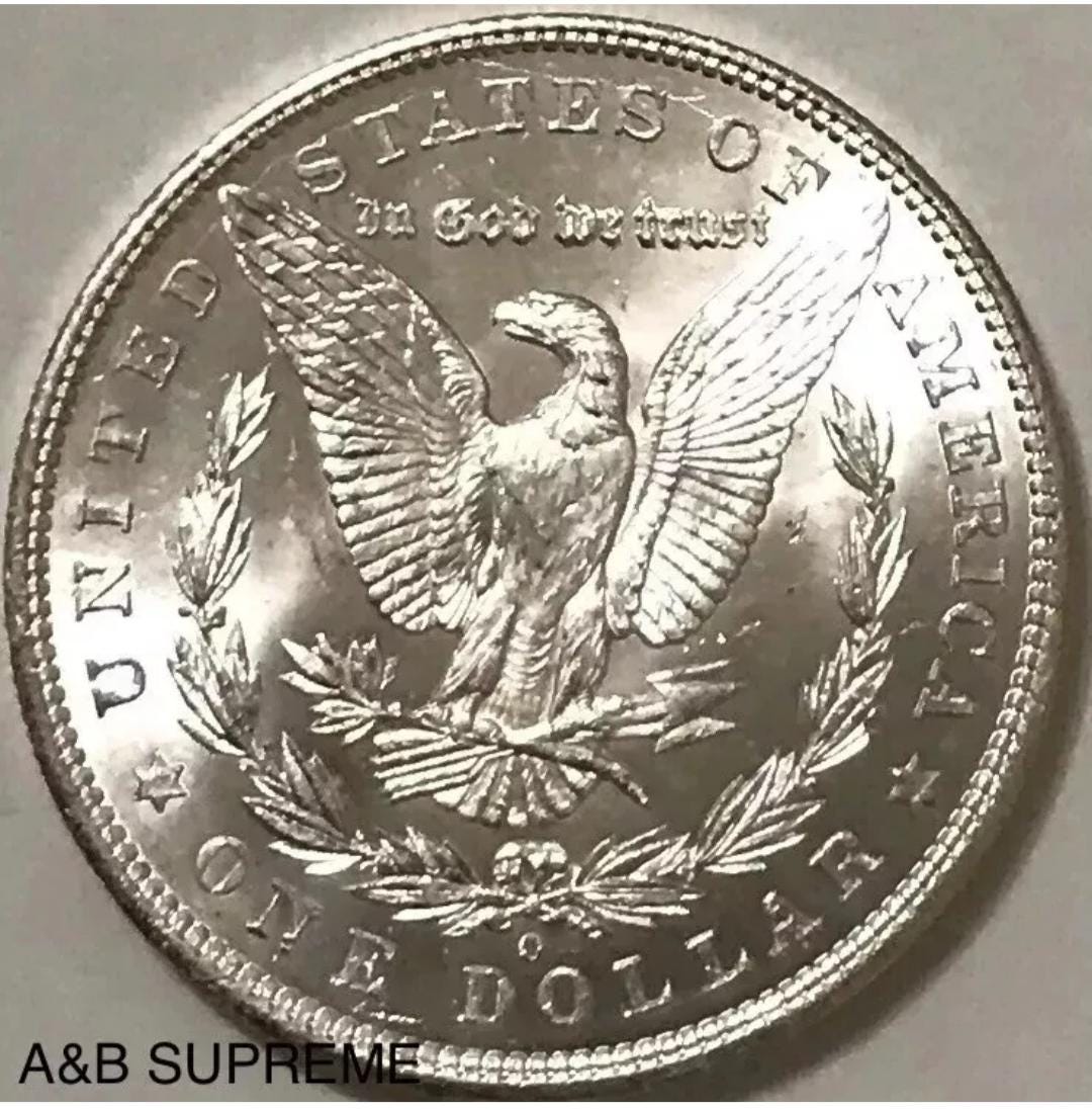 Morgan Dollar O GEM Bu New Orleans MINT From 1878-1904 OBW Estate Roll 90% Silver