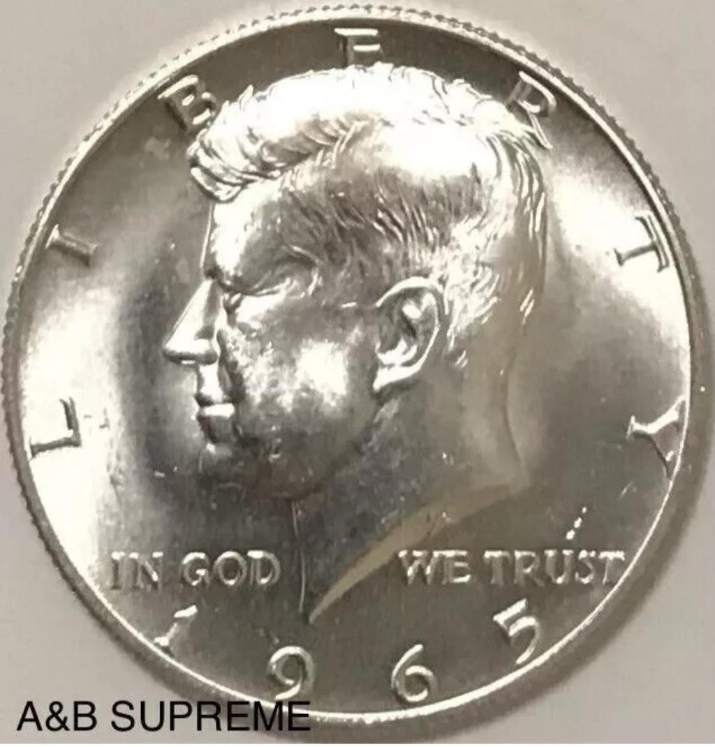 1) 1965-1969 Kennedy Half Dollar From OBW Roll Choice-Gem Bu Unc. 40% Silver