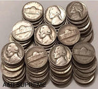 Huge Collection Of 100 Fine-Extra Fine Cond. Jefferson Nickels 1938-1959 Lot
