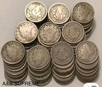 Huge Collection Of 100 Liberty V Nickels Good To Fine Estate Sale Lot