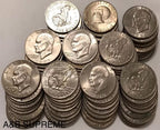 HUGE Lot of 100 AU-BU Uncirculated Eisenhower Dollar 1971-1978 Mixed Dates From Estate Hoard