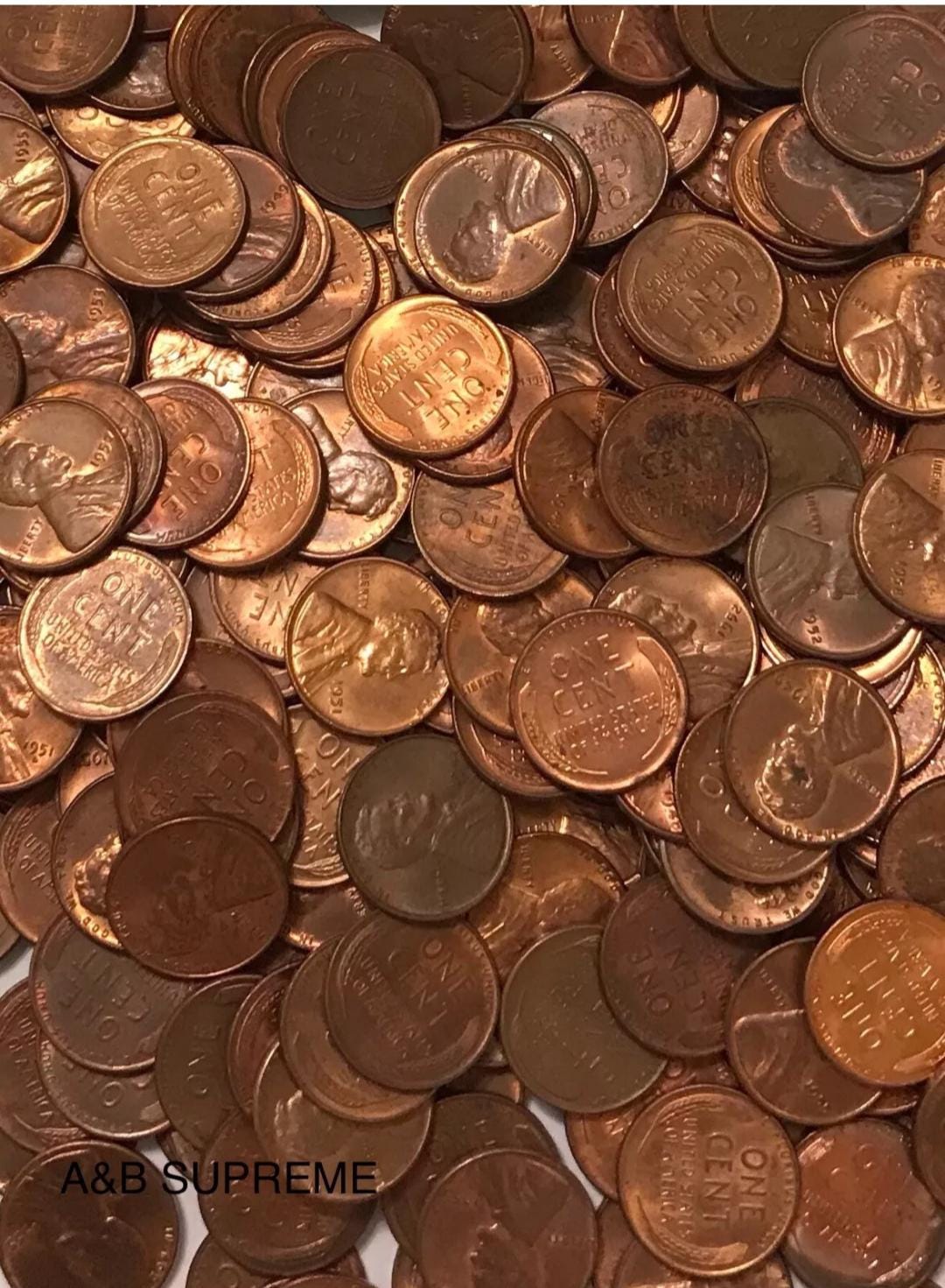 Huge Lot Of 100 Lincoln Wheat Cent Au-Bu Uncirculated 1909-1958 Estate Hoard